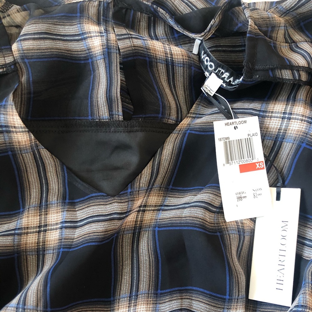 Heartloom long sleeve plaid dress